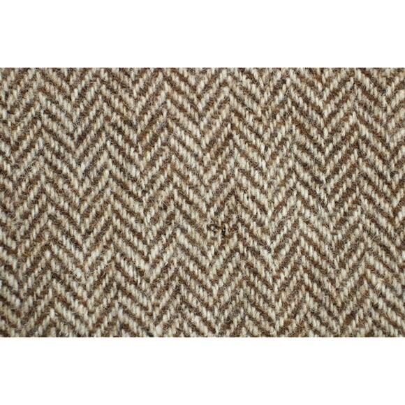 Harris Tweed Blazer Mens 46R Brown Herringbone Elbow Patch Notch Lapel Blazer - Picture 12 of 12